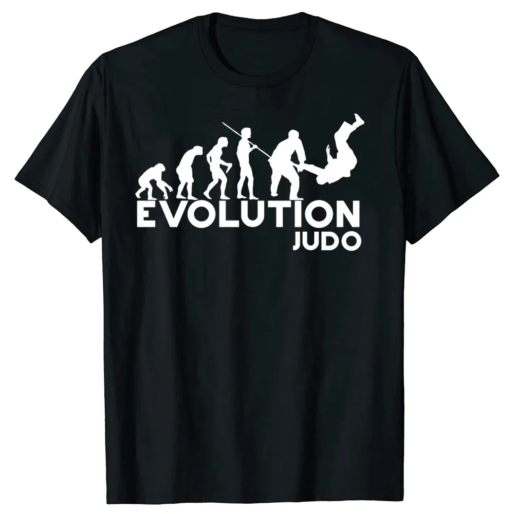 Evolution of Judo Martial Arts Jiujitsu Gift Holiday Xmas Classic T Shirts Summer Graphic Cotton Streetwear Gifts T-shirt