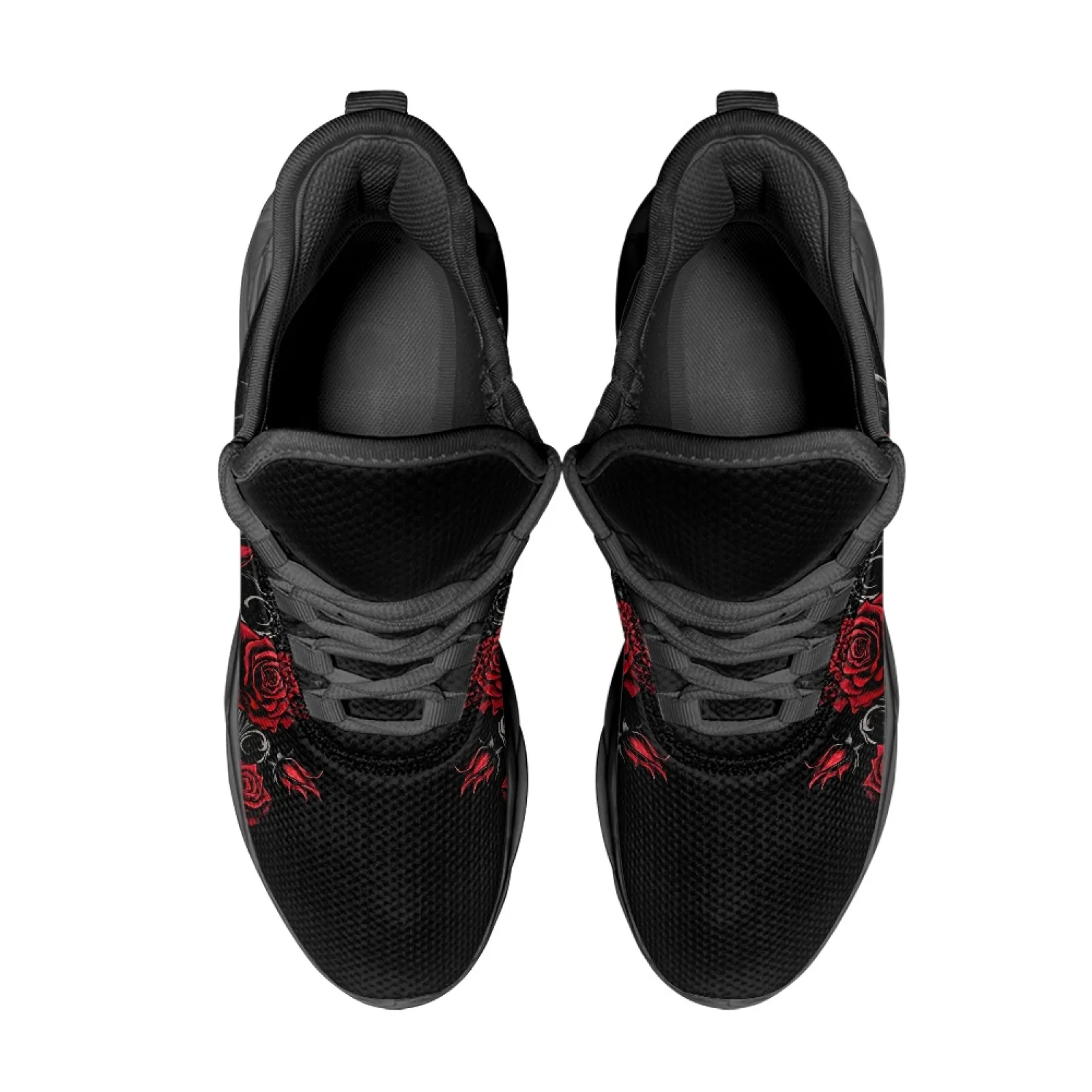 PENSTROLL Skull Rose Non Slip Athletic Trainer Athletic Sneakers for Men Quick Dry Mens Running Shoes