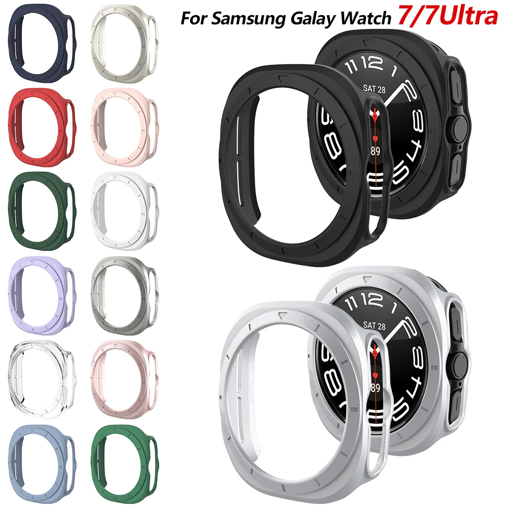 For Samsung Galaxy Watch 7 40mm 44mm Smart Watch PC Protect Shell Protector Watch7 Ultra 47mm Frame Protective Case