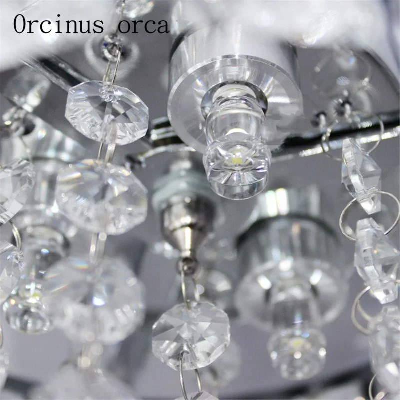 Led luxury crystal lamp circular ceiling hall lamp porch corridor lamp Postage free