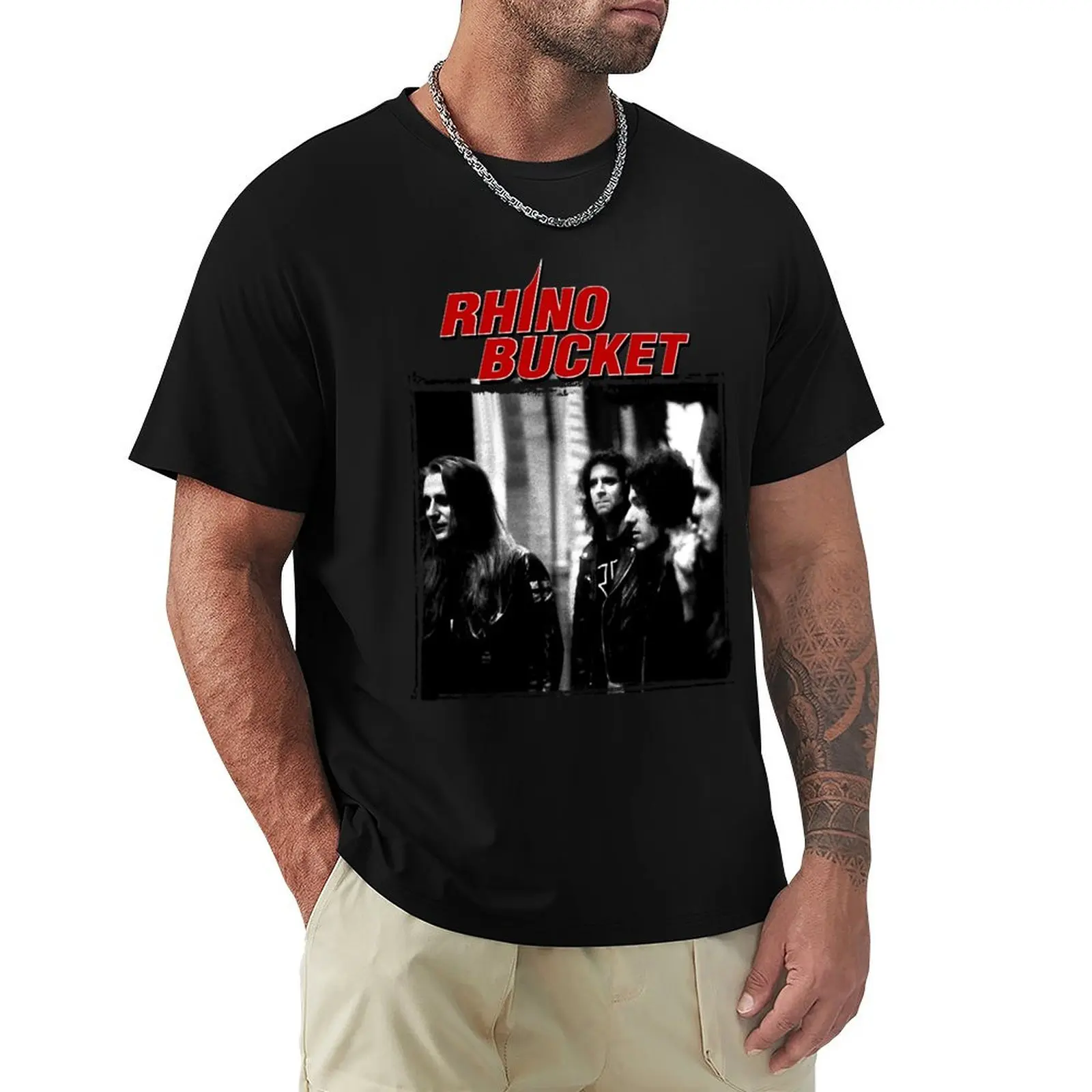Rhino Bucket T-Shirt Breathable Basic Cotton T-Shirt