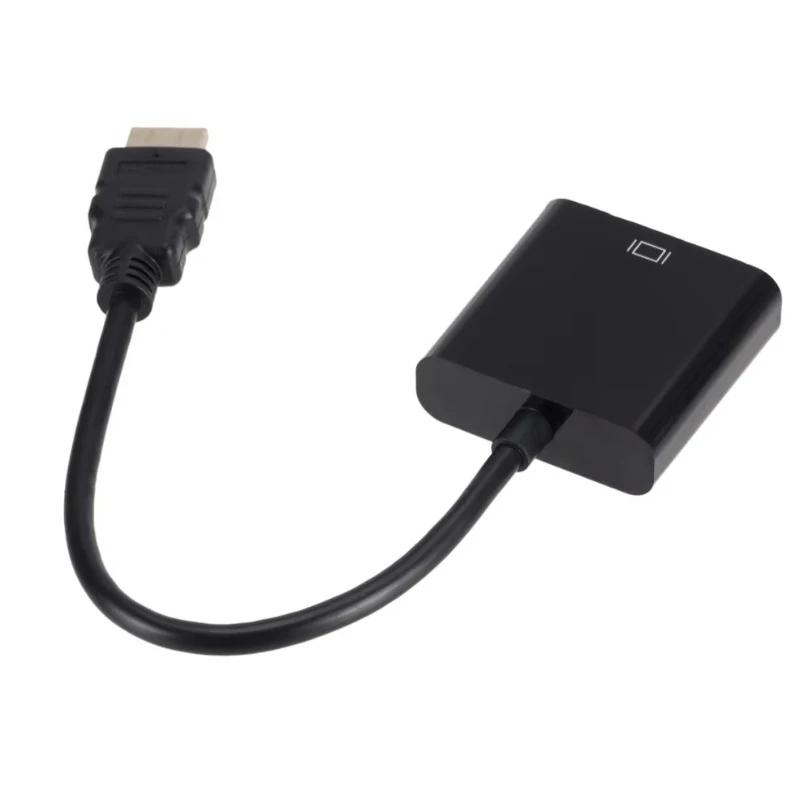1/2/4/6pcs HD 1080P HDMI To VGA Cable Converter With Audio Power Supply HDMI Male To VGA Female Converter Adapter Tablet Laptop