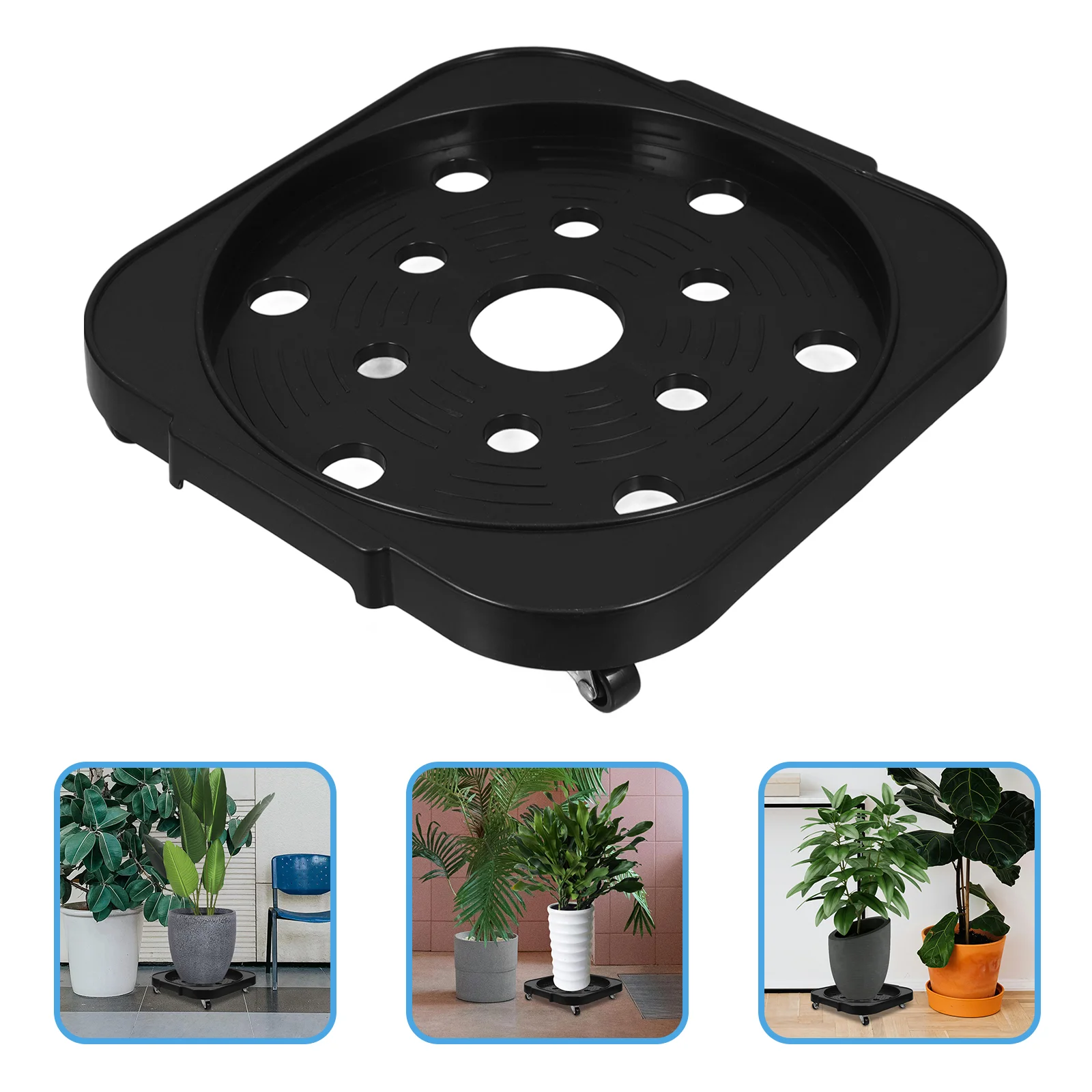 

Gas Tank Tray with Wheels Base Propane Cylinder Bracket Outdoor for Household Rolling Stand