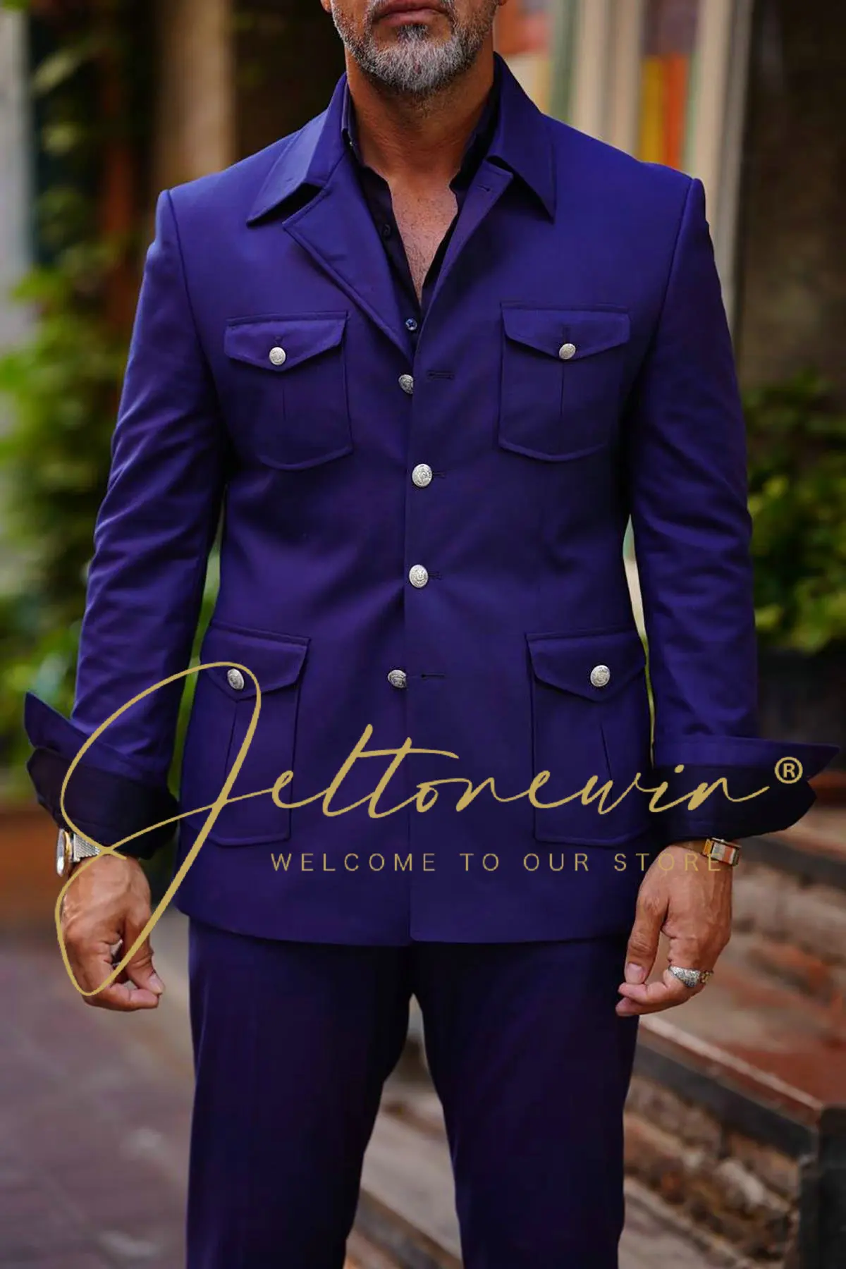Chinese Style Men Business Blazers Trousers High End Wedding Party Groom Suit 2 Pieces Sets Coat Pants Dress Trajes Para Hombre