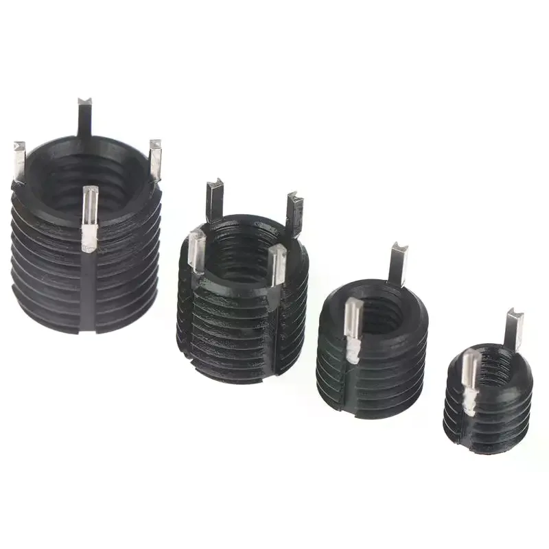 5pcs M8-M14 Keylock Wire Thread Insert ,Helicoil Nut Black Carbon Steel Key-locking Thread Repair Inserts