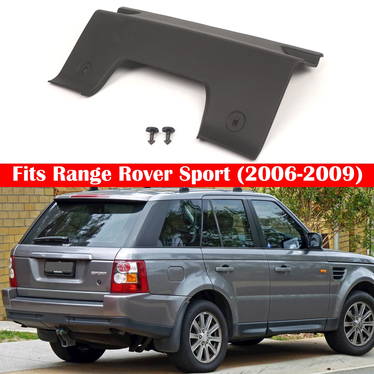 

For Range Rover Sport 2006-2009 Car Trailer Cover Tow Eye Cover Rear Replacement Car Exterior Accessories DQU00011PCL