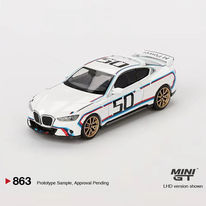 PreSale MINIGT 1:64 3.0 CSL White 863 Diecast Diorama Model Collection Toys