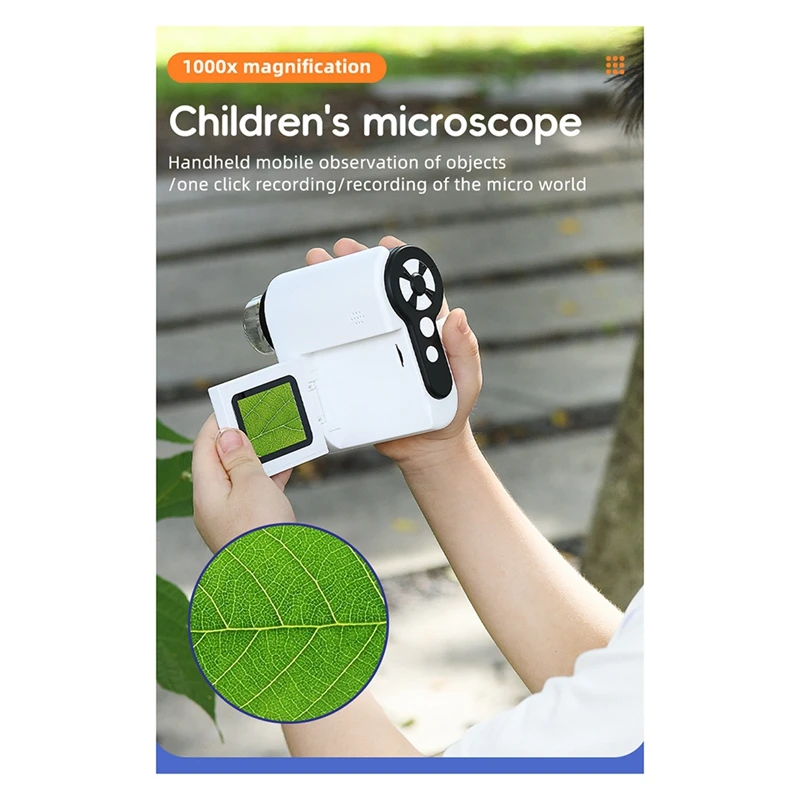 DV Microscope 1000X Microscope Portable Microscope For Kids With 6 Adjustable LED Lights 2Inch LCD With 32GB Memory Card