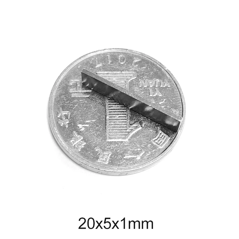 20x5x1 mm Strong Magnets 20mm*5mm*1mm  Rectangular Magnet 20*5*1 mm For Home Refrigerators, Offices DIY 20x5x1mm