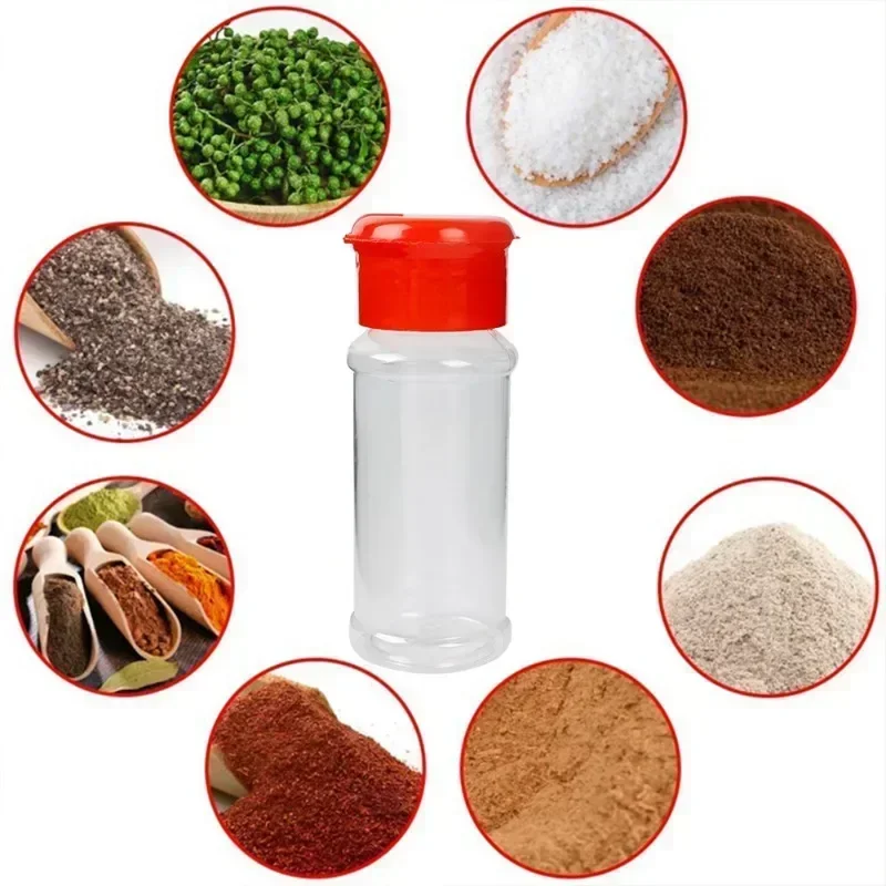 Portable Spices Seasoning Shaker Bottles Sugar Salt Pepper Jars BBQ condiment dispenser Empty Plastic Container Kitchen Gadgets