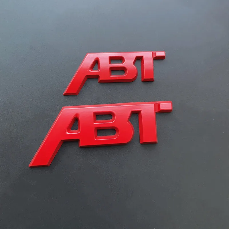 ثلاثية الأبعاد المعادن ABT شعار رسائل شعار السيارة شارة لأودي A5 A7 A1 SQ5 TT RS6 RS3 Q7 Q5 Q8 A3 VW Golf 7 ABT ملصق اكسسوارات