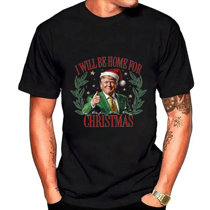 I'll Be Home for Christmas Shirt,Humorou Christmas Trump Oversized Shirt,Republican Party,2024 Election,Make America Great Again