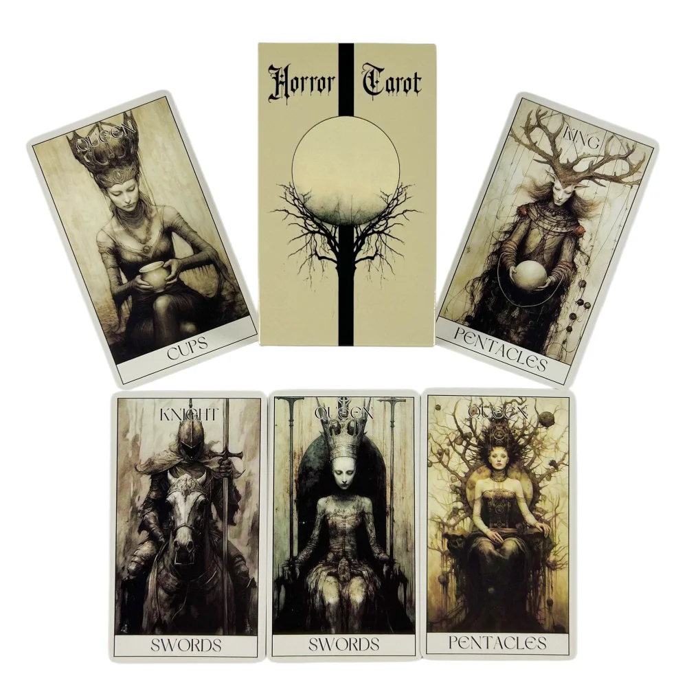 Baraja de Tarot Gótico Estilo Horror, 78 Cartas Rider, 10.3*6cm, Embarca en un Viaje Espeluznante con Nuestra Baraja de Tarot Gótico de Terror