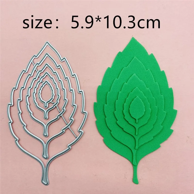 

5Pcs Leaf Metal Cut Dies Stencils for Scrapbooking Stamp/Photo Album Decorative Embossing DIY Paper Cards