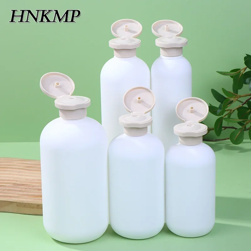 Kunststoff-Reise-Shampoo-Quetschflaschen, nachfüllbare weiße Behälter für Lotion, Creme, Klappdeckel, Duschgel, Schaumpumpenflaschen