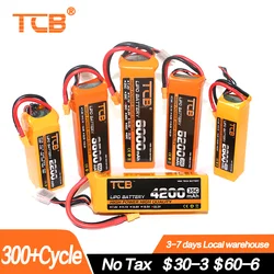 Nowy TCB bateria Lipo 3S 6S 11.1v 22.2v 25C 30C 60C 1500 2600 3000 3500 4200 5200mAh 6000mAh bateria XT60-T