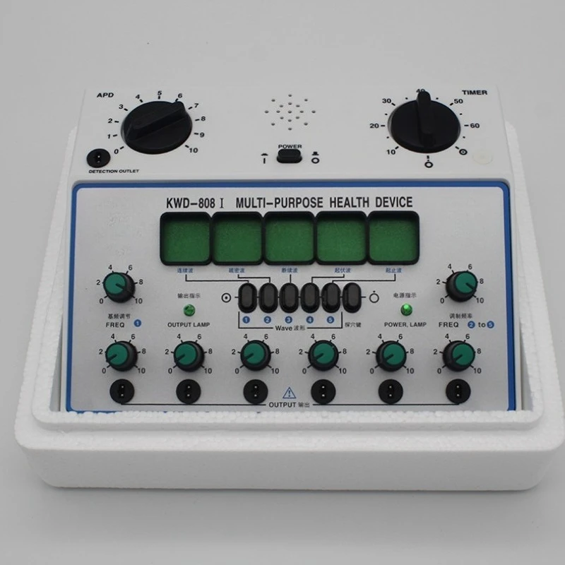 6 Channel Electric Acupuncture Stimulator Machine Digital Therapy Massager Care Kit
