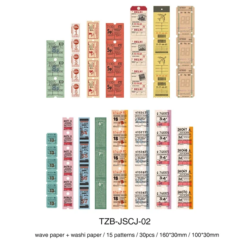 JIANWU Vintage Plant Ticket Bill Label Landschapsmateriaal Collage Scrapbooking Sticker Creatief DIY Dagboek Kantoorartikelen