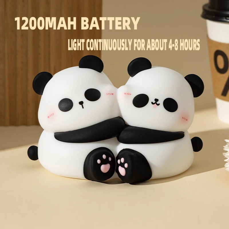 Creative Cute Hug Panda Night Light LED Animal Night Lamp Chinese-inspired Night Lamp, Room decoration, holiday gift