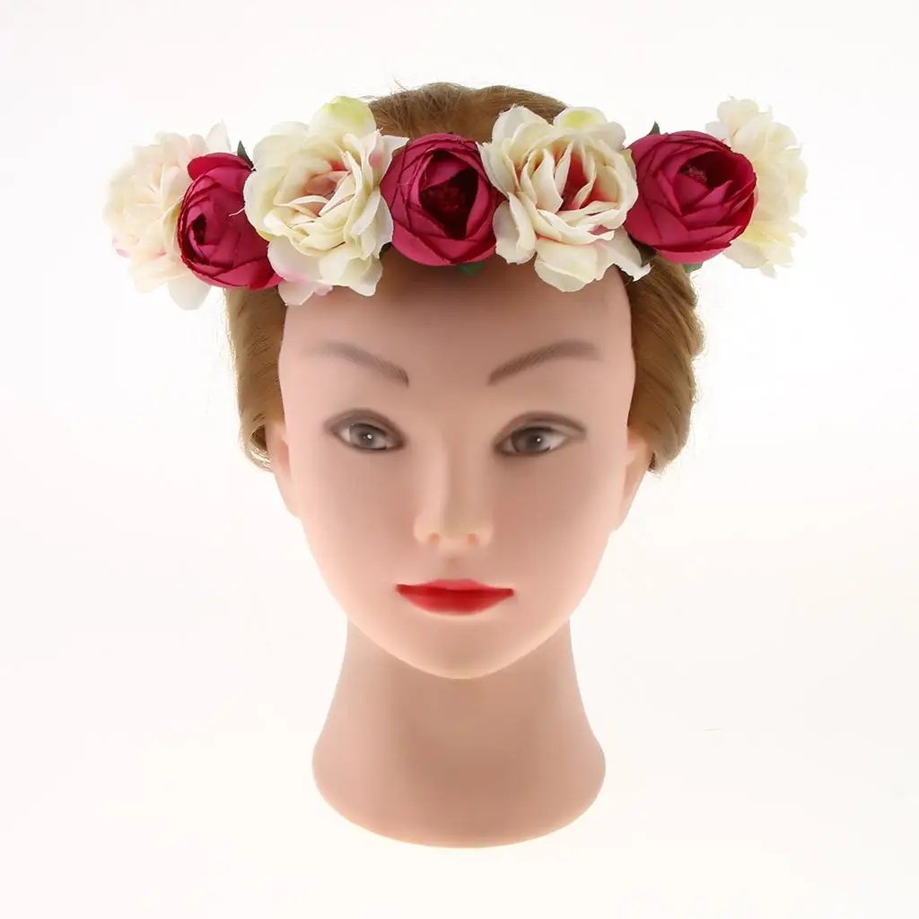 Шелковая цветочная корона ручной работы, цветочная гирлянда, венок, повязка на голову, свадебная вечеринка