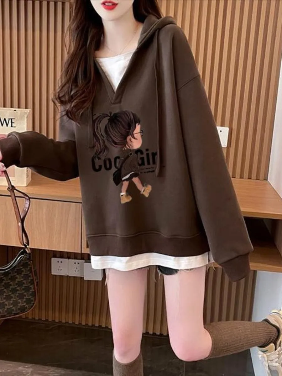 autumn-winter-women's-fce-lined-hoodie-thiened-medium-length-padded-jaet-with-ket-loose-fit-busin-sle