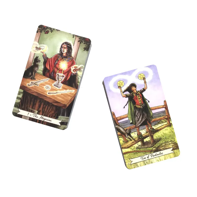 Hot sales Everyday Witch Tarot Oracle Card Fate Divination Prophecy Card Family Party Game Tarot 78 Card Deck PDF Guide