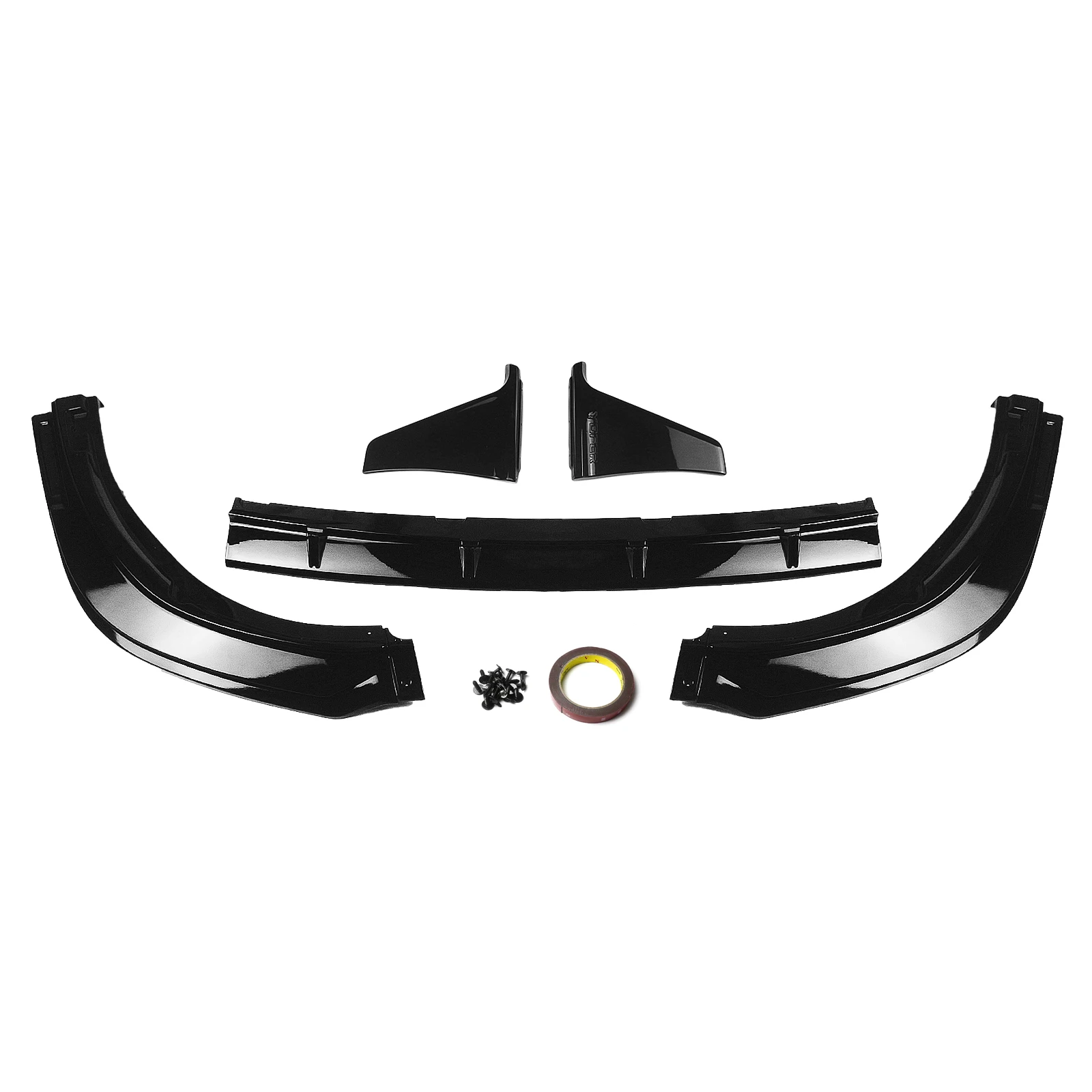 Pop YOFER Style Front Bumper Spoiler Splitter Lip For Toyota Camry SE XSE Sport Model Only 2018-2024 Glossy Black Car Lower Body