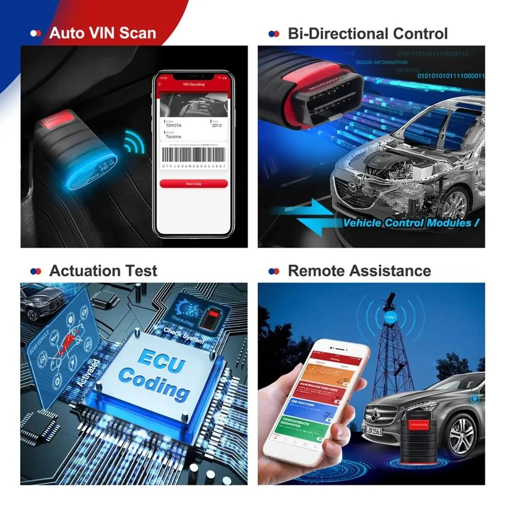 Thinkdiag-Herramienta de escáner OBD, Compatible con Software Diagzona, todos los sistemas y Thinkcar Thinkdiag, Nueva Versión GOLO PRO4 DBSCAR