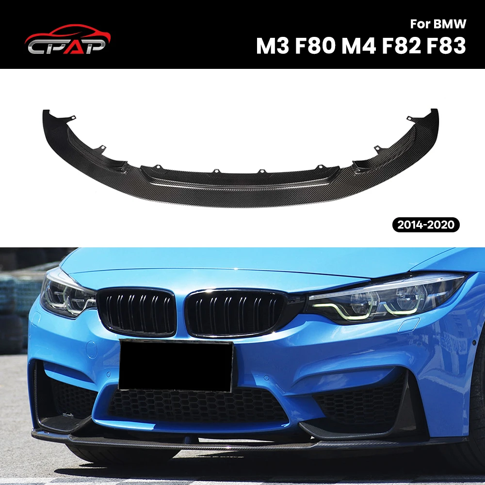 

Real Dry Carbon Fiber Front Lip Diffuser Bumper Splitter For BMW M3 F80 M4 F82 F83 GT4 Style 2014-2010