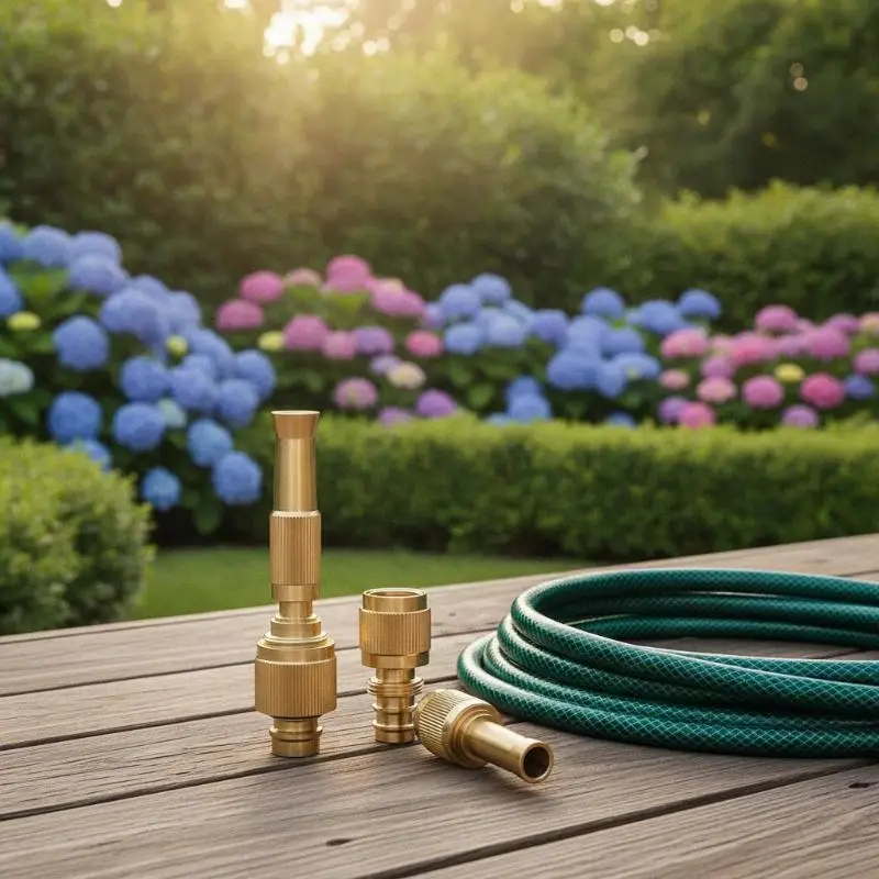 Adjustable Brass High Pressure Spray Nozzle 1/2 PCS Quick Connector Leak Free for Home Garden Irrigation Outdoor Cleaning