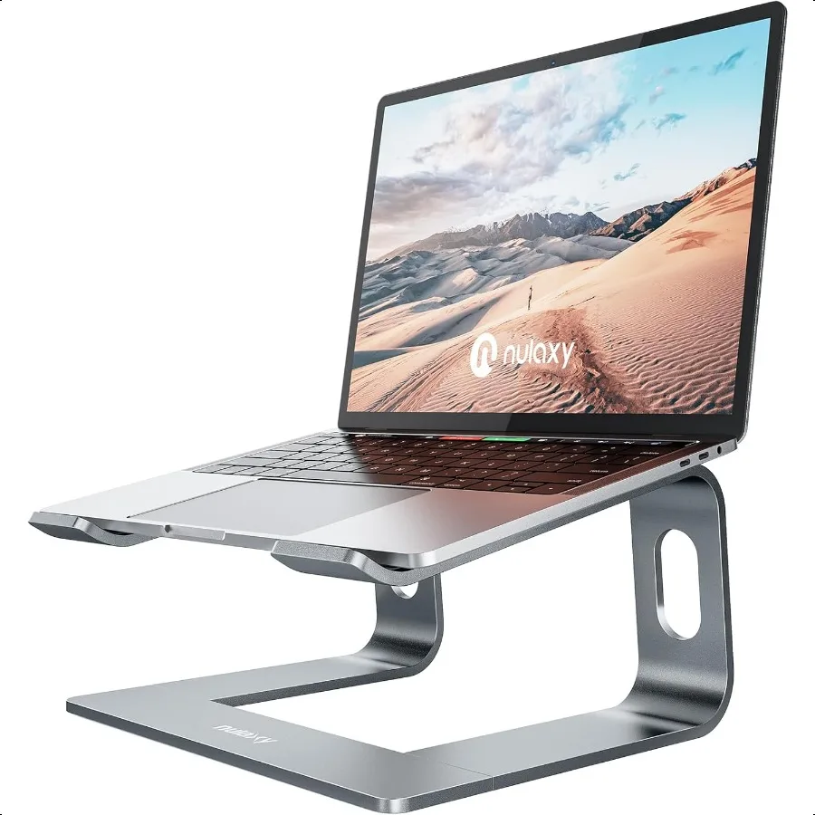 

Fully Aluminum Detachable Laptop Stand Ergonomic Ventilated Cooling Laptop Holder Computer Riser for Desk AntiSlip Design Noteb