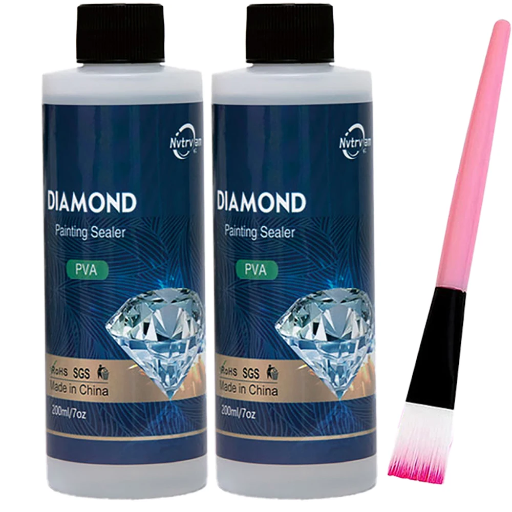 Diamond Painting Sealer Glue Kits 60ML/200ML with Brushe Puzzle Glue Diamond Painting Accessories and Tools for Adults