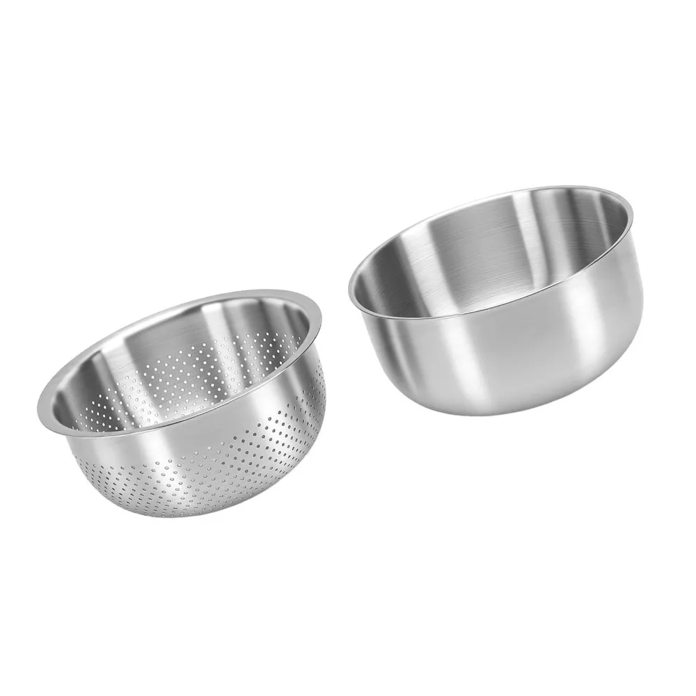 304 Stainless Steel Stainless Steel Draining Basin Large Capacity Convenient Microporous Colander Strainer Basket