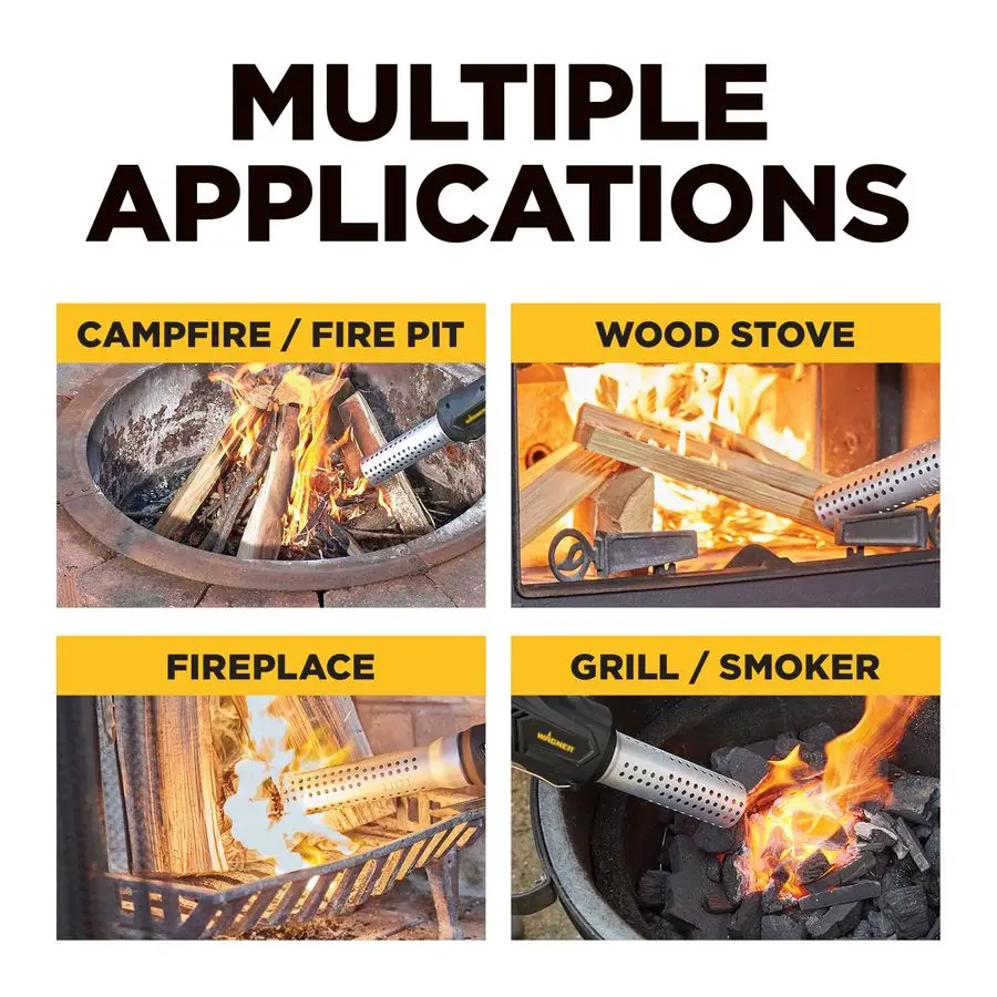 ElectroTorch C900085 Fire Starter، مشغل وولاعة الفحم، مدخن الشواء، مشغل الشواية، هواء ساخن خالٍ من المواد الكيميائية مع BuiltI