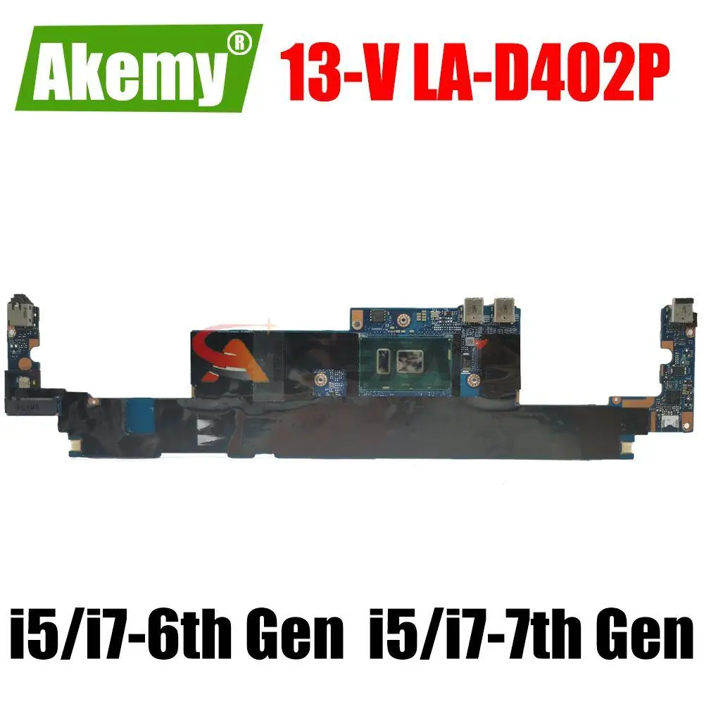 

For HP Spectre 13 G1 13-V 15-A Laptop motherboard 901719-601 854753-501 901720-501 mainboard LA-D402P W/ I5 I7 CPU 8G ram UMA