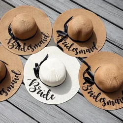 Chapeau de soleil souple pour mariée, piscine, mariage, enterrement de vie de jeune fille, patients, douche, décoration, cadeau de proposition diaphragme, été, automne, plage