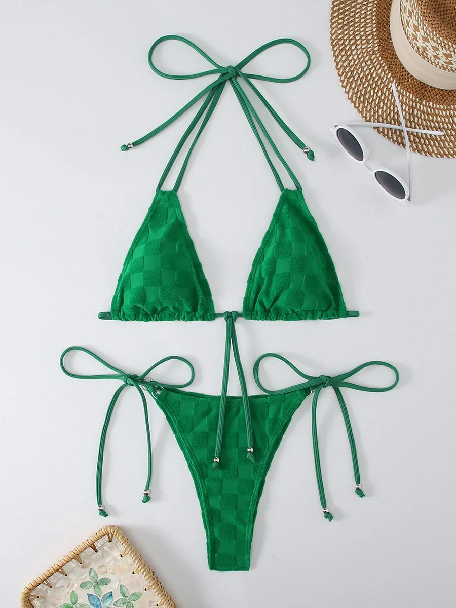

Sexy Triangle Bikini Women's Swimsuit 2025 Swimwear Micro Thong Bikinis Sets Trend Two-piece Bathing Suit for Female Beach Wear
