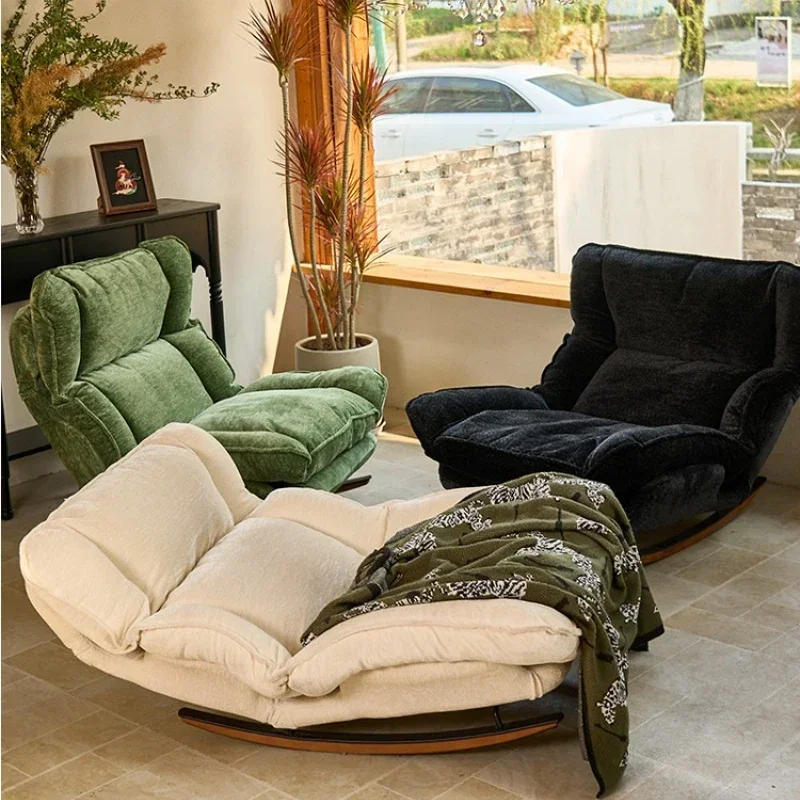 

Medieval balcony bedroom new lazy sofa can sit and sleep three-purpose rocking chair