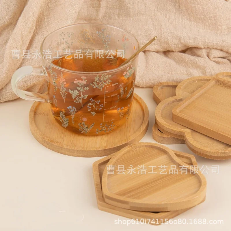 Tapete para taza de té, tapete para taza de bambú, mantel individual, maceta, forma Rectangular transfronteriza, más tamaños, almohadilla suculenta DIY, tapete para taza de café