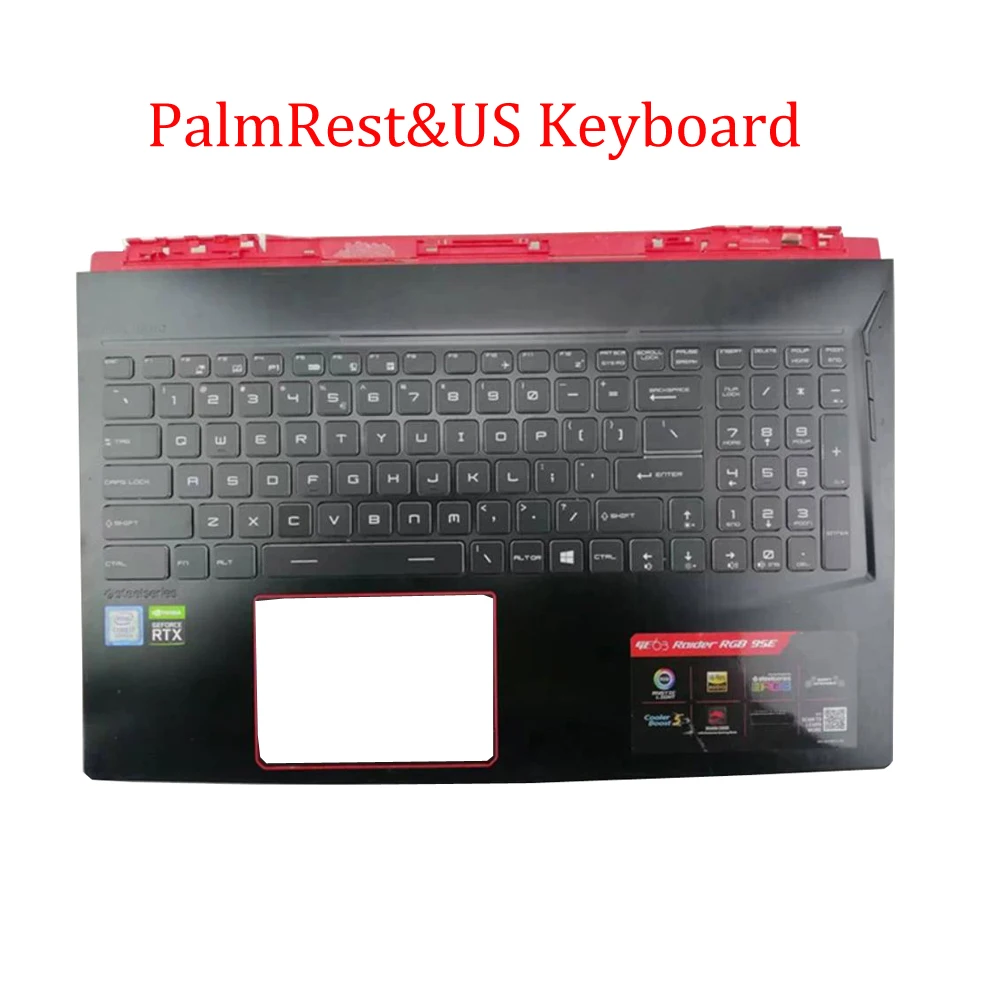 Laptop PalmRest&US Keyboard For MSI GE63 Raider RGB 8SE 8SF 8SG 9SE 9SF 9SG MS-16P7 No Touchpad New