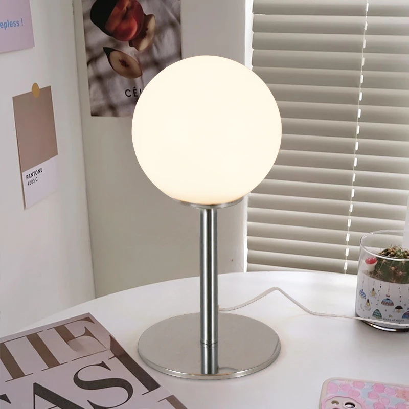 Creative Glass Table Lamp Trichromatic Dimming Living Room Atmosphere Lamps Eye Protection Night Light Girl Bedroom Bedside