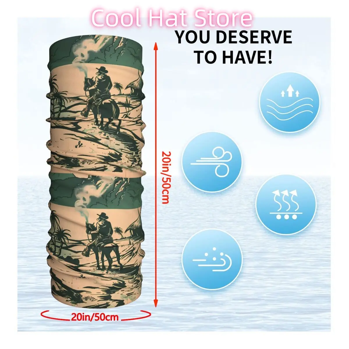 وايلد ويست كاوبوي وشاح منديل الرقبة قناع الوجه البوليستر #2