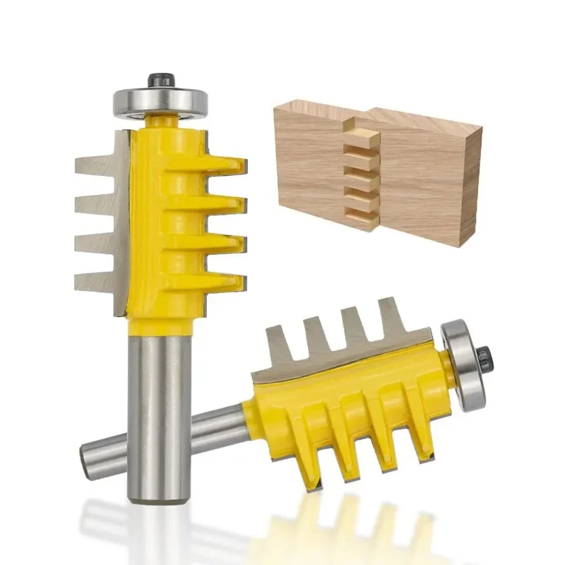 XLilMilling-Fraise à joint de doigt réglable, mèche de routeur à colle réversible, coupe-tenon, rail de tige de 8mm