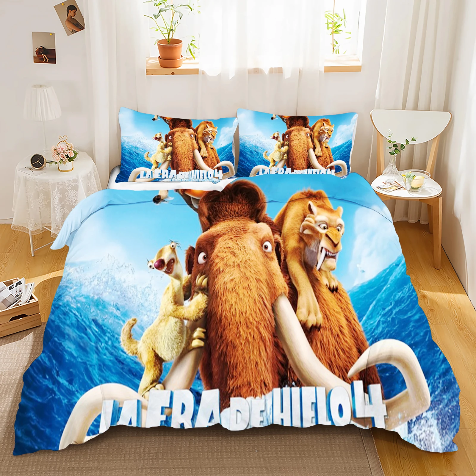 

Disney-Ice Age Quilt Cover for Bedroom Various Sizes Bedding Set 100% Polyester Decor Ultra Soft Comfortable New Designer