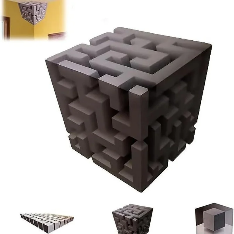 일반적인 3D 착시 효과 코너 벽 데칼 3D 벽 예술 자가 접착식 탈부착 스티커 (거실, 침실, 가정 장식용)