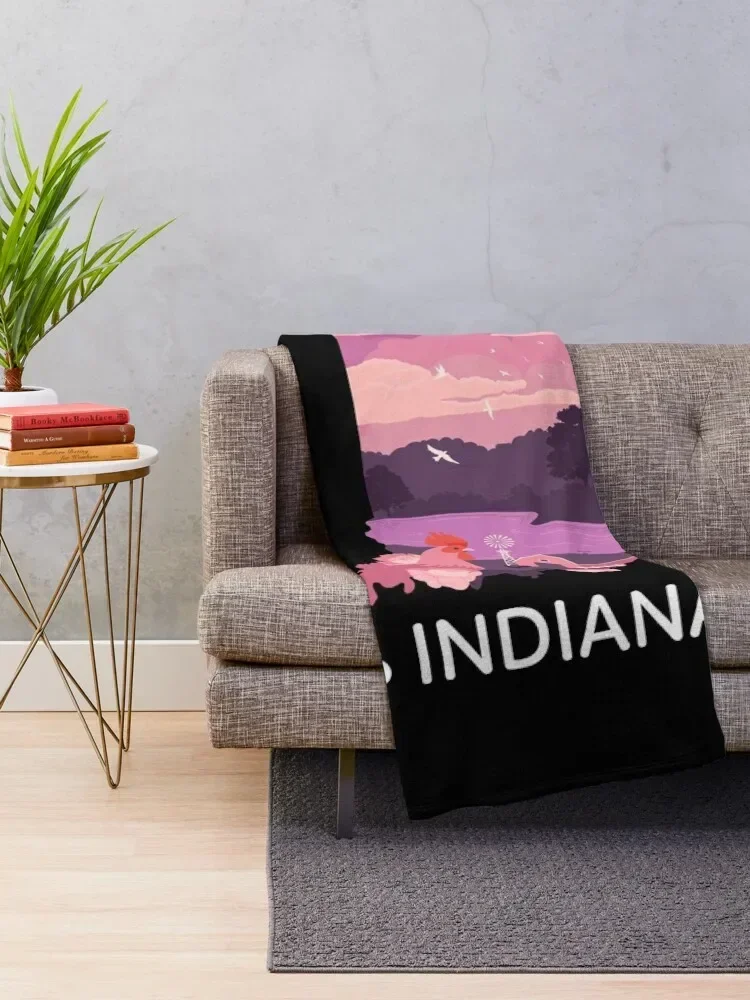 State of Indiana Throw Blanket Polar Luxury Designer manga Blankets