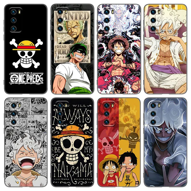 קריקטורה חד חתיכות luffys במקרה טלפון של huawei pura 70 אולטרה p20 p30 p40 lite p60 p50 p50 p50 pp p p p P50e p p 2018 חכם 2019 2020 2021