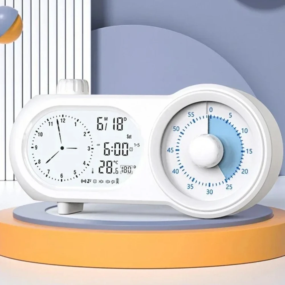Sample Creative Alarm Clock with Temperature Super Silent Digital Visual Timer LED Alarm Clocks for Study Living Room Gifts