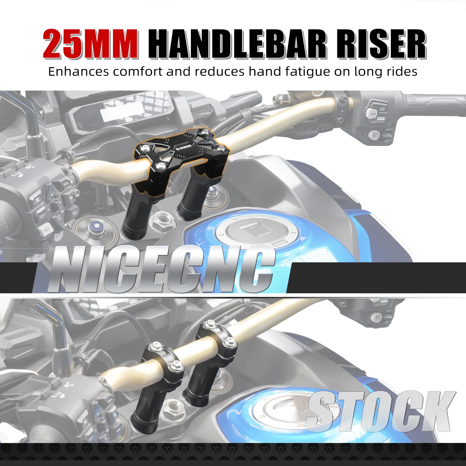 For 2020-2025 Honda CRF1100L Africa Twin Adventure Handlebar Riser 25mm GPS AMPS Mount CRF1100L Africa Twin CRF1100L Adventure