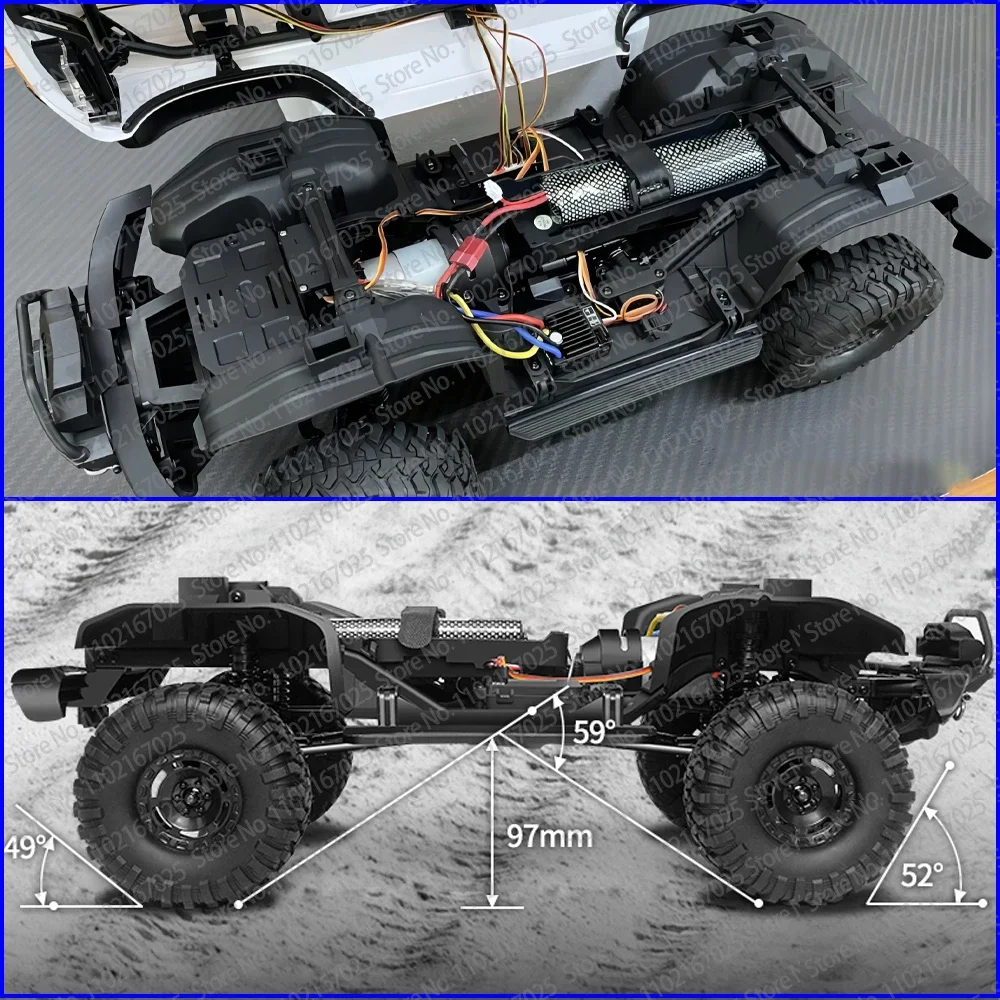 Nowy 1:10 HB R1001 zaciekły koń na pełną skalę zdalny samochód sterowany Model symulacja szybkiego zabawka do wspinaczki Off-road RC prezenty